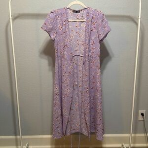 Purple Summer Wrap Dress